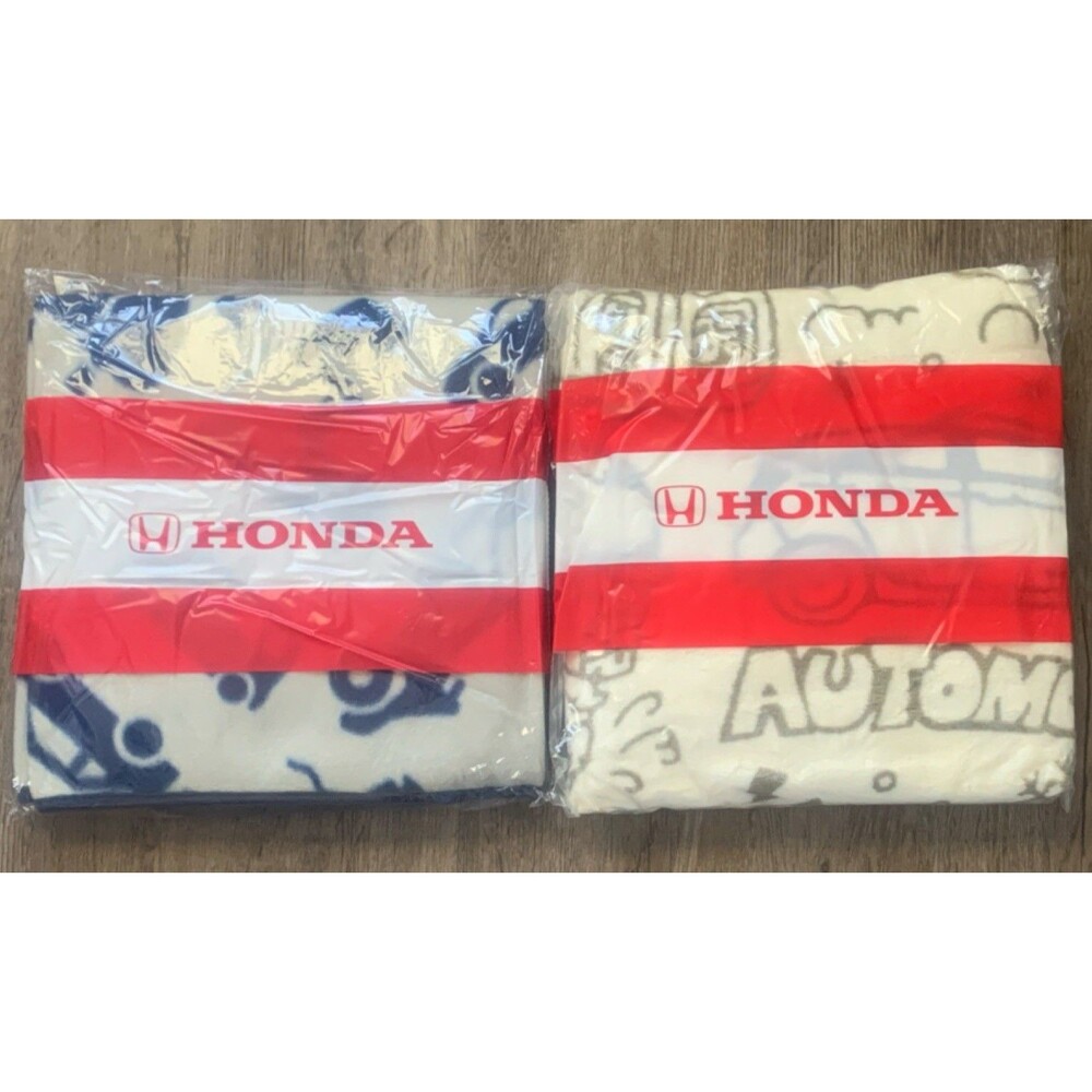Honda Original Fluffy Fleece Blanket 120x90cm Automobile Motif Honda Commtec